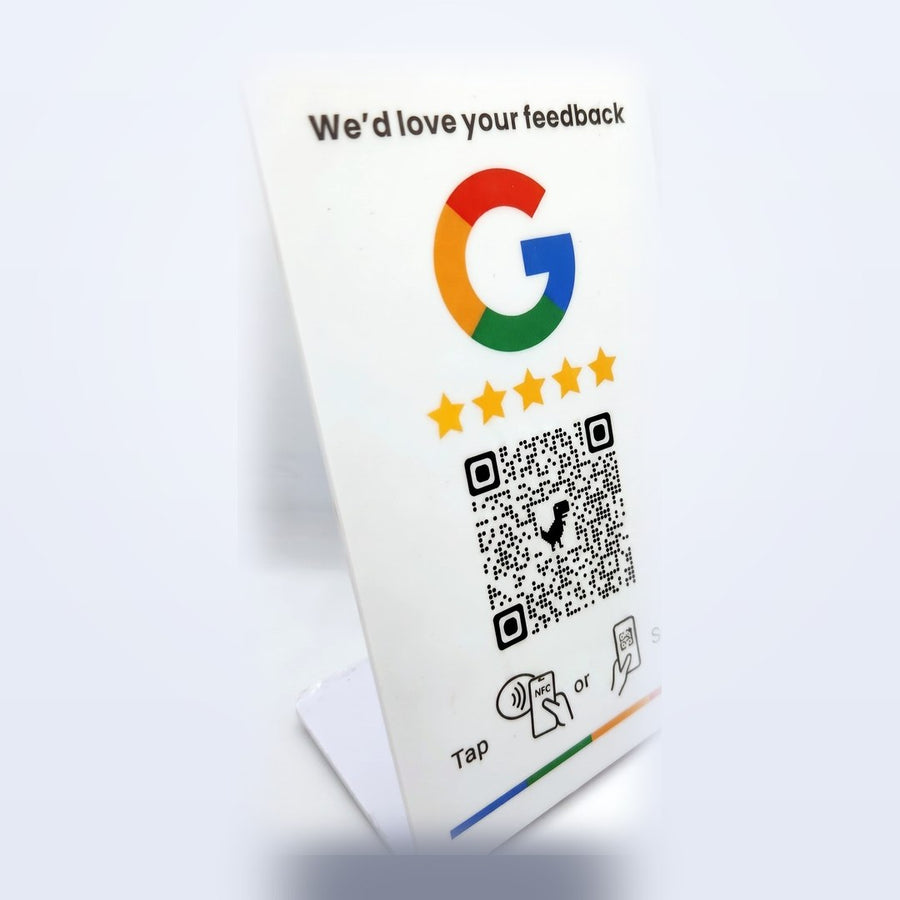 Small Google Review NFC Stand